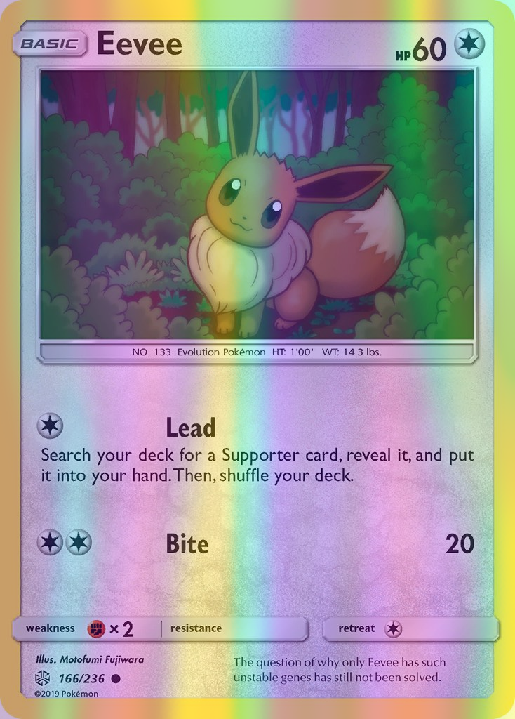 Eevee - 166/236 (CEC) Common - Near Mint Reverse Holofoil