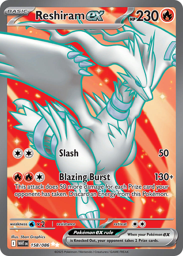 Reshiram ex - 158/086 (WHT) Ultra Rare