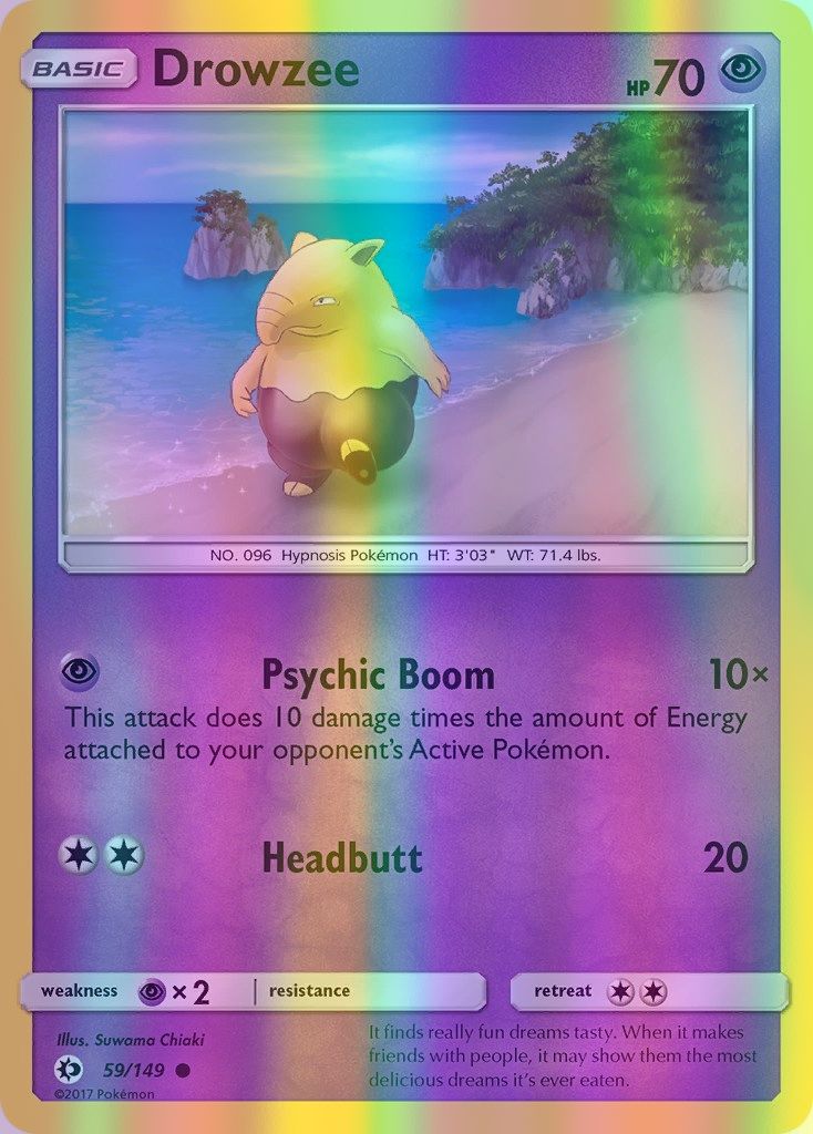 Drowzee - 059/149 (SM01) Common - Near Mint Reverse Holofoil