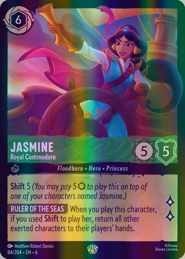 Jasmine - Royal Commodore (Azurite Sea 084/204) Legendary - Near Mint Cold Foil