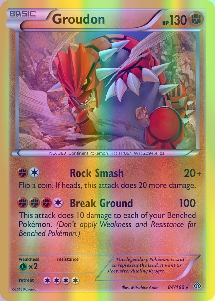 Groudon - 084/160 (PRC) Rare - Near Mint Reverse Holofoil