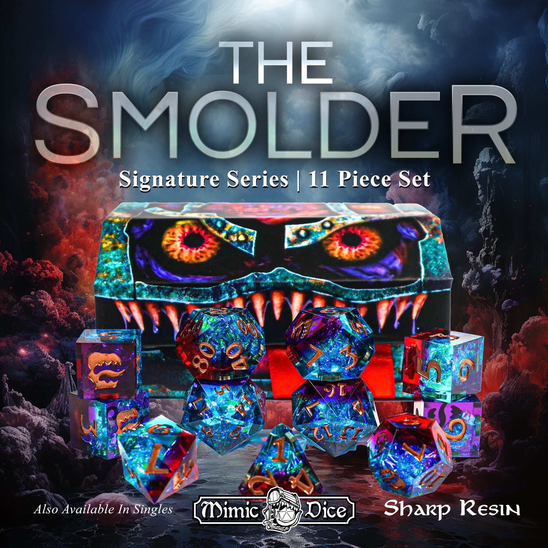 ArcKnight - Mimic Dice - Signature Sharp Resin - The Smolder