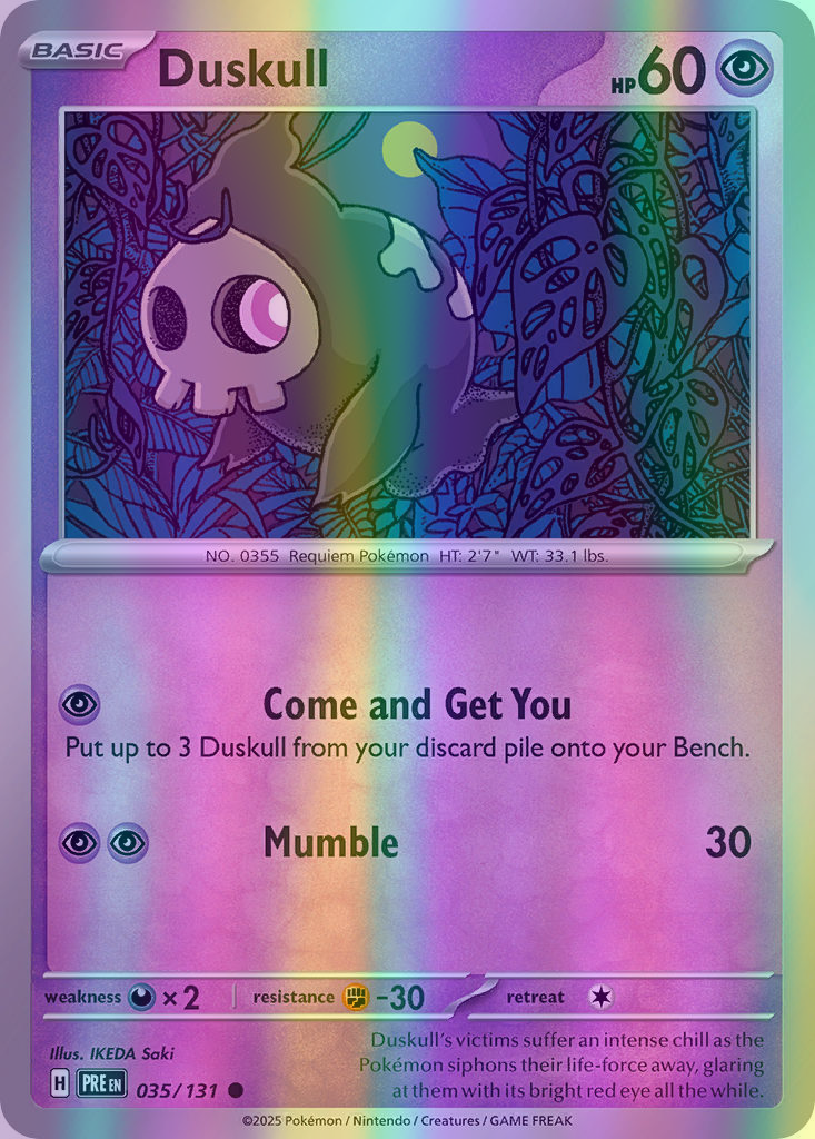 Duskull - 035/131 (PRE) Common - Near Mint Reverse Holofoil