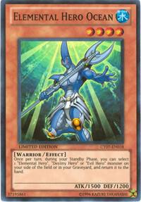 Elemental Hero Ocean (CT07-EN018) Super Rare - Near Mint Limited