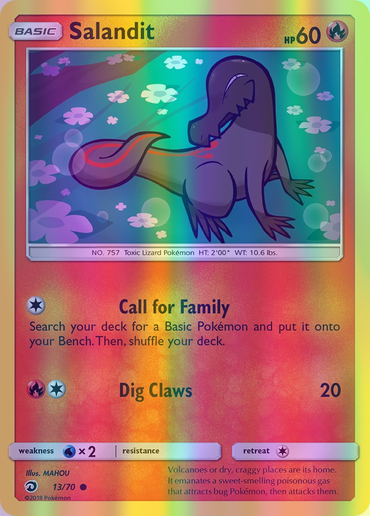Salandit - 13/70 (DRM) Common - Near Mint Reverse Holofoil
