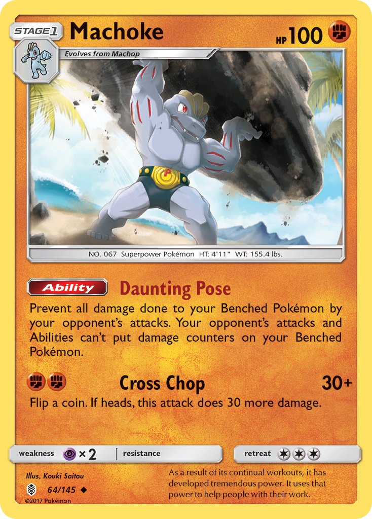 Machoke - 064/145 (SM:GRI) Uncommon - Near Mint