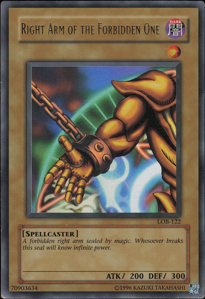 Right Arm of the Forbidden One (LOB-122) Ultra Rare - Near Mint Unlimited