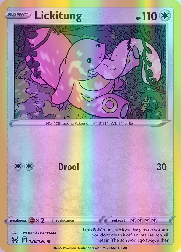 Lickitung - 138/196 (SWSH11) Common - Near Mint Reverse Holofoil