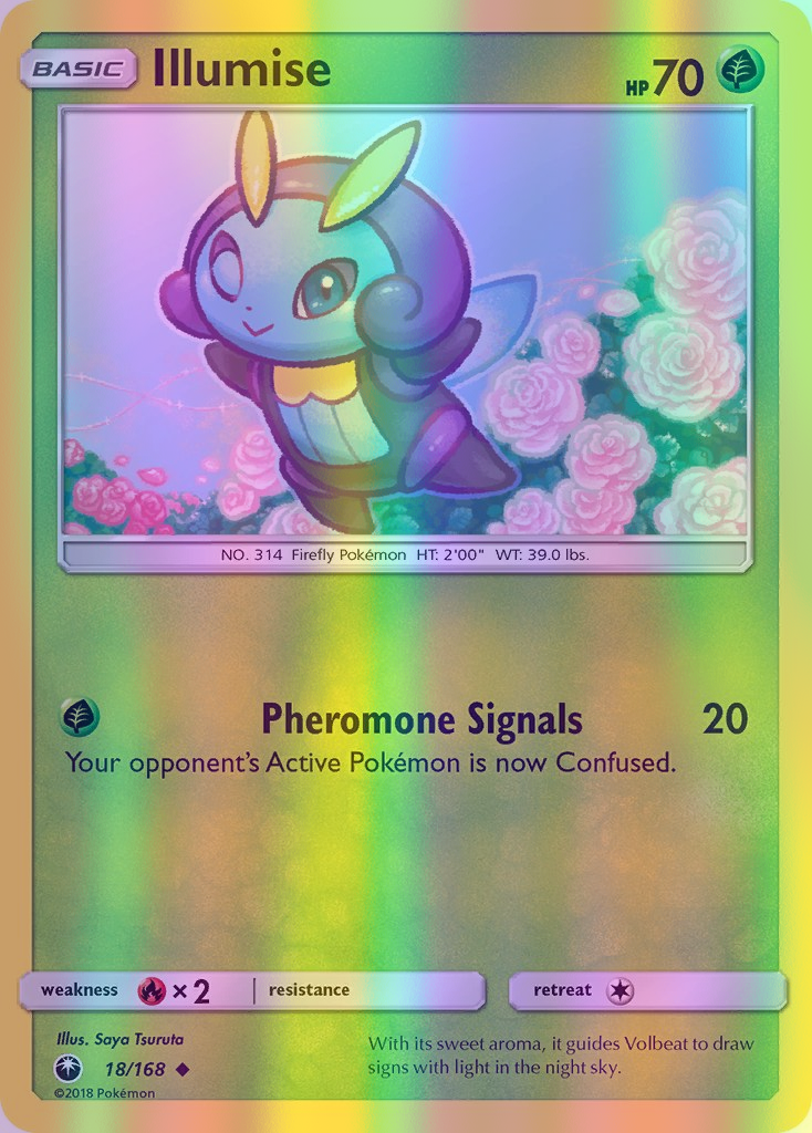 Illumise - 018/168 (CES) Uncommon - Near Mint Reverse Holofoil