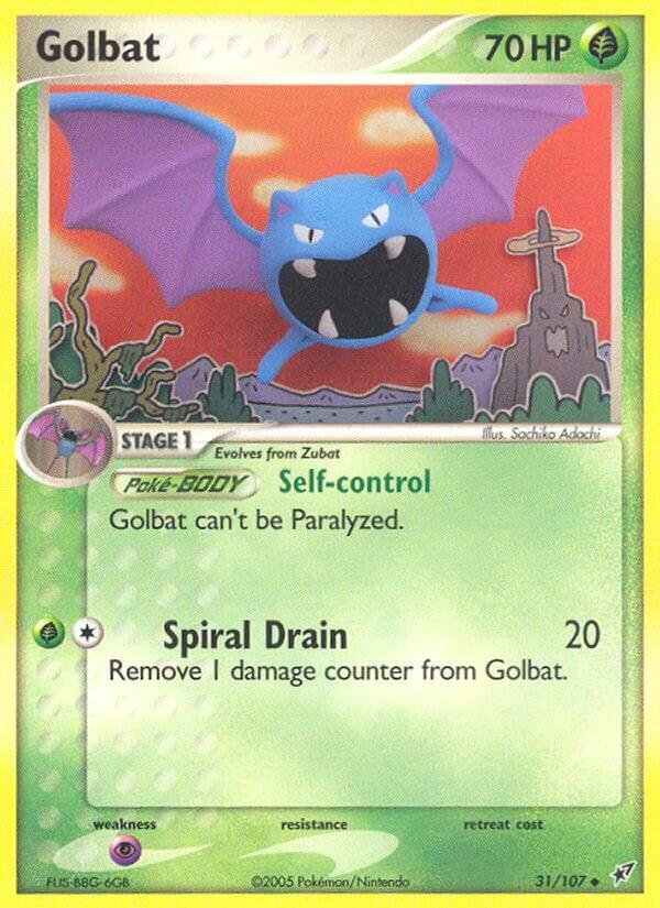 Golbat - 31/107 (DX) Uncommon - Moderate Play Reverse Holofoil