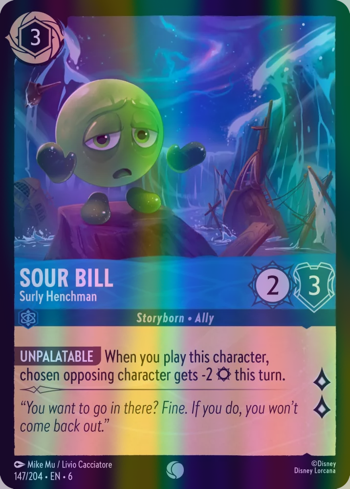 Sour Bill - Surly Henchman (Azurite Sea 147/204) Common - Near Mint Cold Foil