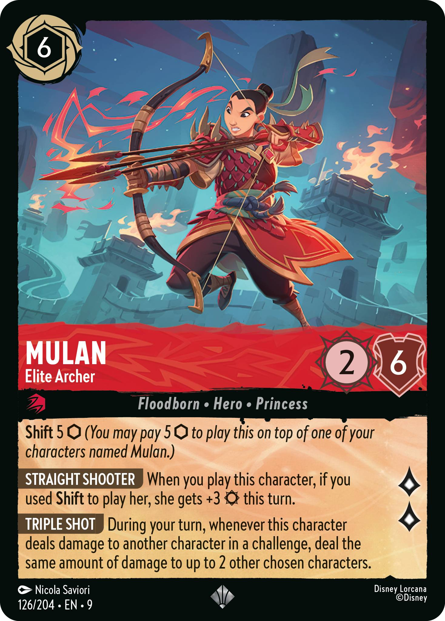Mulan - Elite Archer (Fabled - 126/204) Super Rare