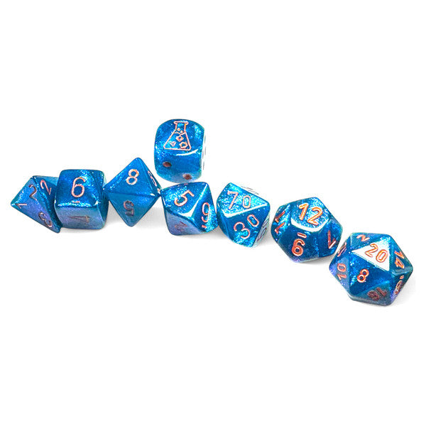 CHX30069: Borealis - Poly Set Midnight w/copper (7) (Lab Dice 9)