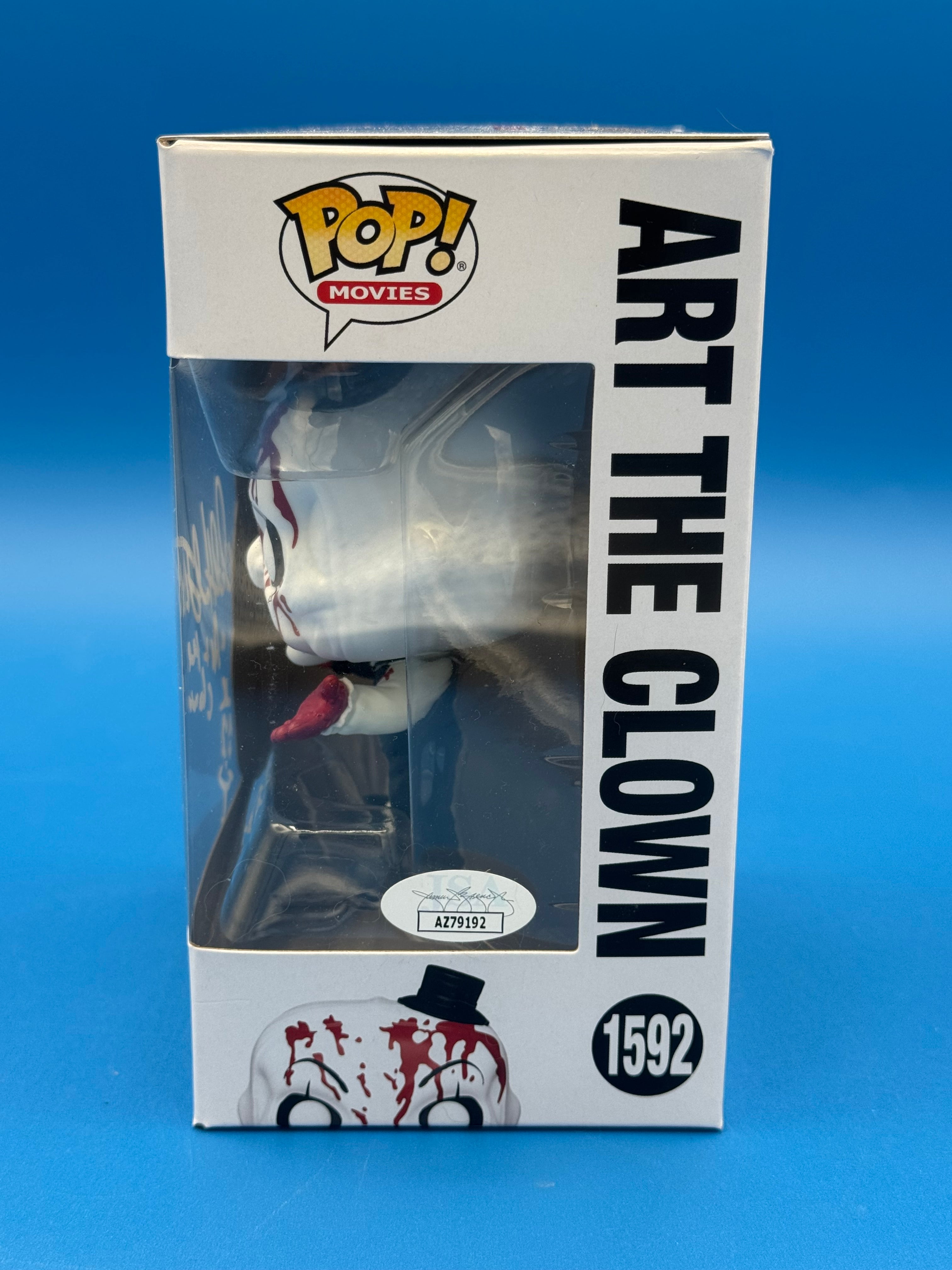 POP Figure: Horror Terrifiers #1592 - Art the Clown (Bloody) (JSA Signature AZ79192) (Signed by David Howard Thornton)