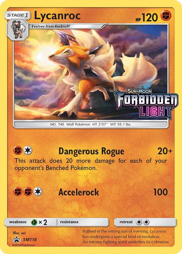 Lycanroc (Prerelease) - SM118 (SM:PR) Promo - Light Play Holofoil