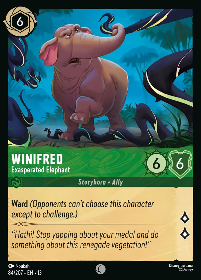Winifred - Exasperated Elephant (084/204 - Attack of the Vine!) Common