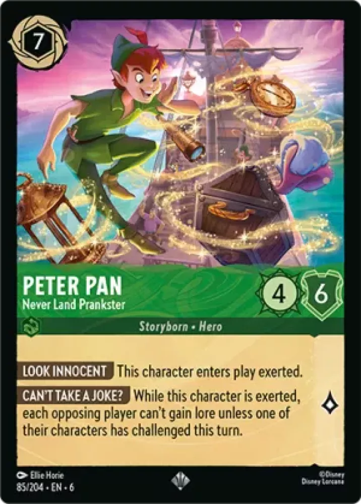 Peter Pan - Never Land Prankster (Azurite Sea 085/204) Super Rare - Near Mint