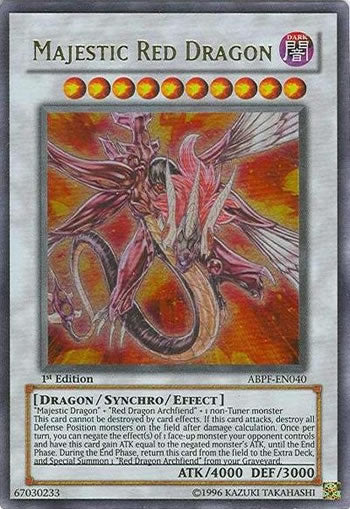 Majestic Red Dragon (ABPF-EN040) Ultra Rare - Near Mint 1st Edition