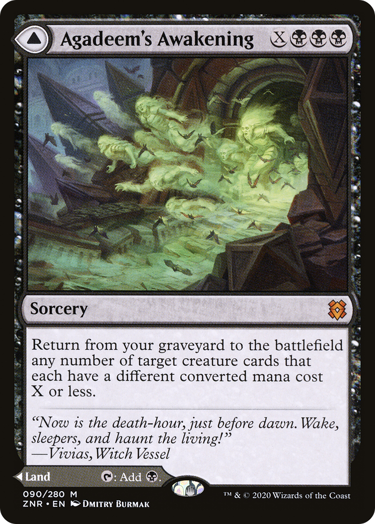 Agadeem's Awakening // Agadeem, the Undercrypt (ZNR-M) - Moderately Played