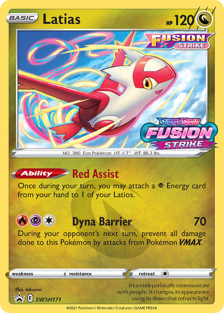 Latias (Prerelease) - SWSH171 (SWSH:PR) Promo - Near Mint Holofoil
