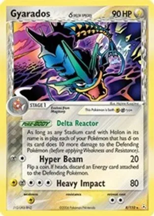 Gyarados (8/110) Delta Species Reverse Holo Light Play