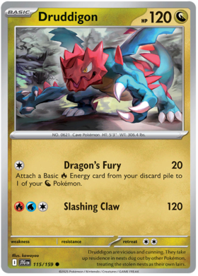 Druddigon - 115/159 (JTG) Common