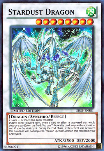 Stardust Dragon (SHSP-ENSE1) Super Rare - Limited Edition Near Mint