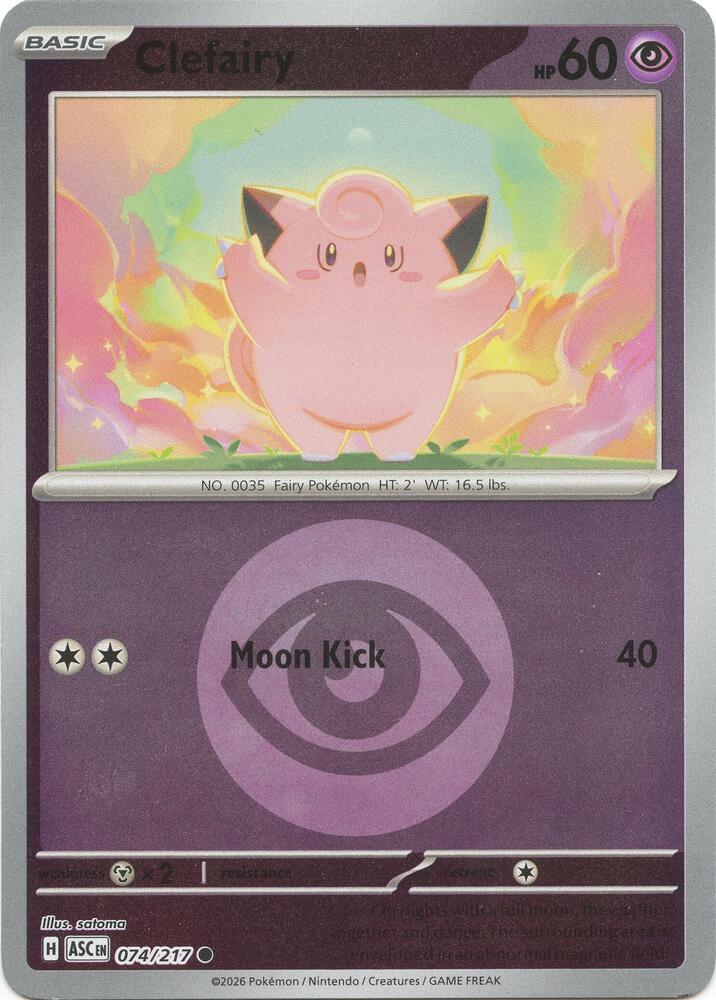 Clefairy (Energy Symbol Pattern) - 074/217 (ASC) Common