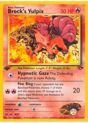 Brock's Vulpix - 37/132 (G2) Common Light Play Unlimited