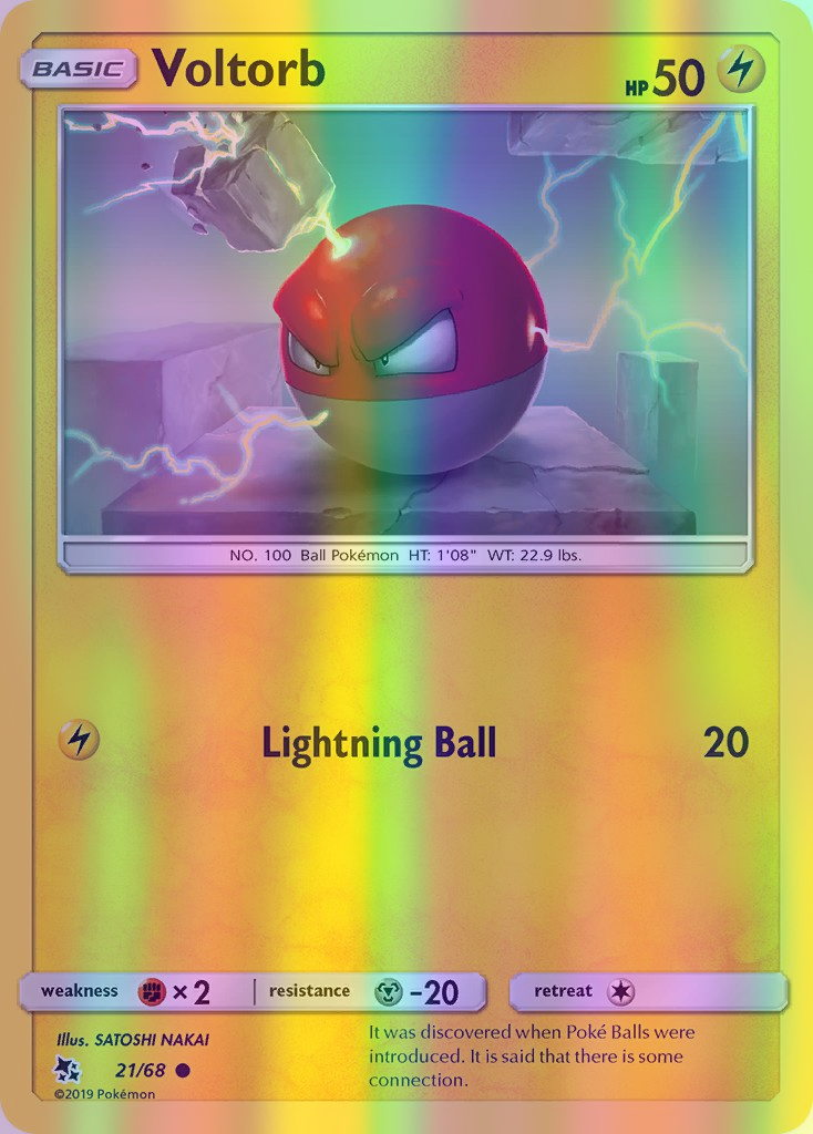 Voltorb - 21/68 (HIF) Common - Near Mint Reverse Holofoil