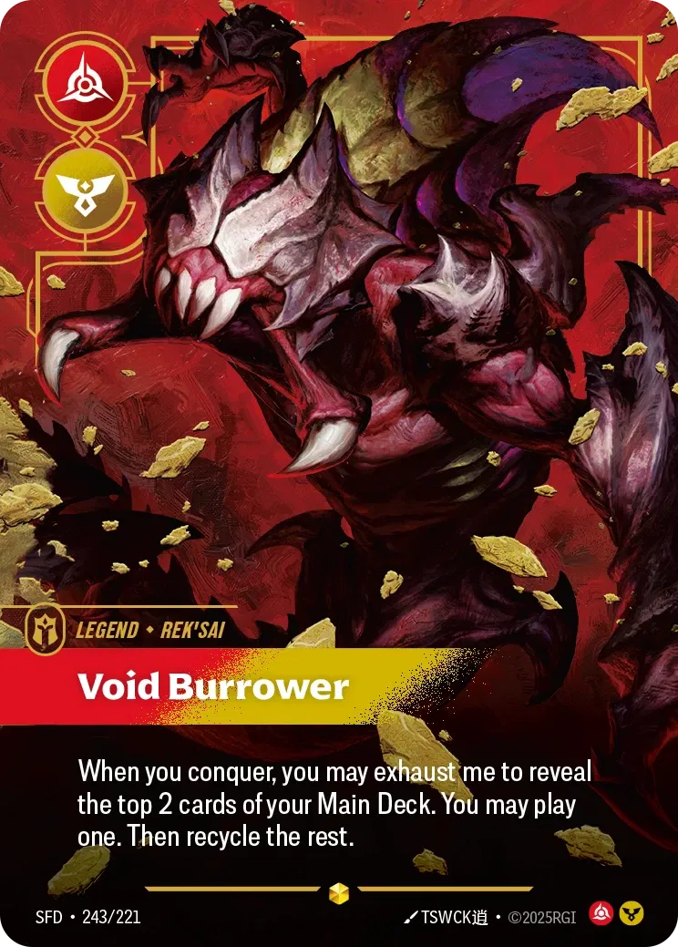 Rek'sai - Void Burrower (Overnumbered) - 243/221 (SFD) Showcase
