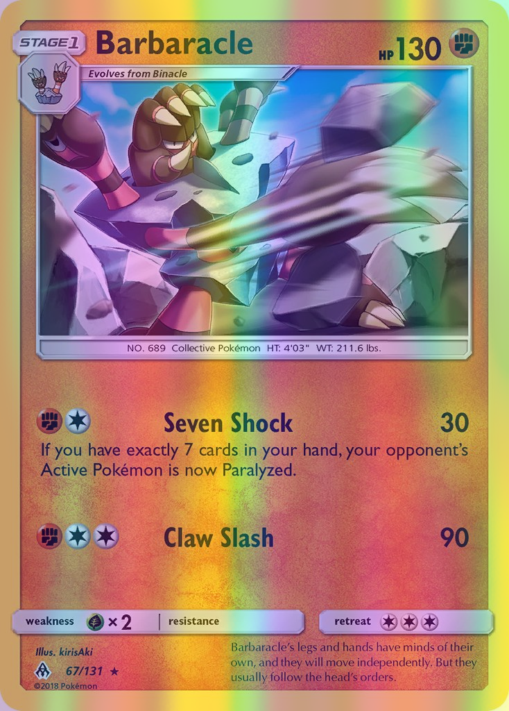 Barbaracle - 067/131 (FLI) Rare - Near Mint Reverse Holofoil