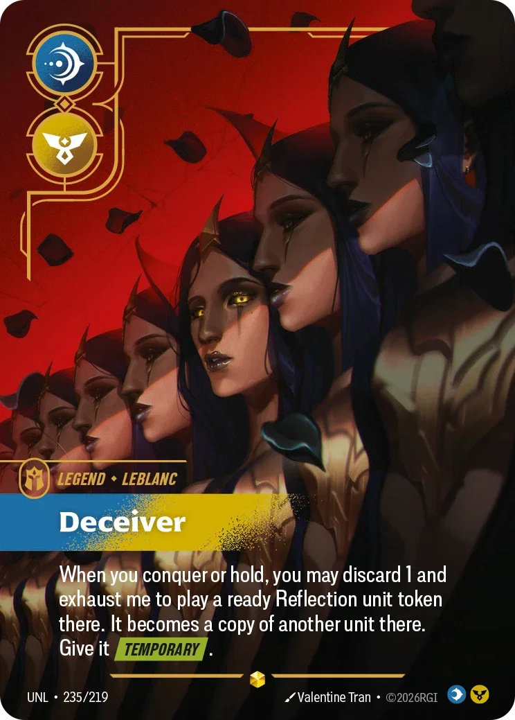 LeBlanc - Deceiver (Overnumbered) - 235/219 (UNL) Showcase
