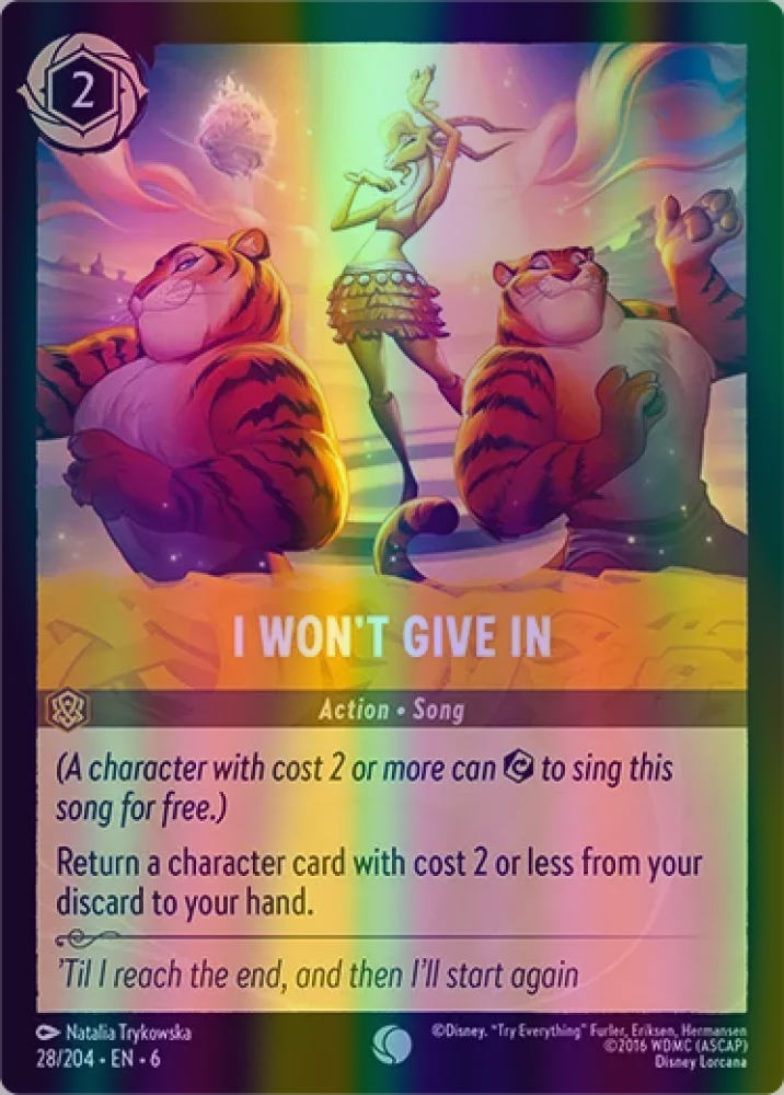 I Won't Give In (Azurite Sea 028/204) Common - Near Mint Cold Foil