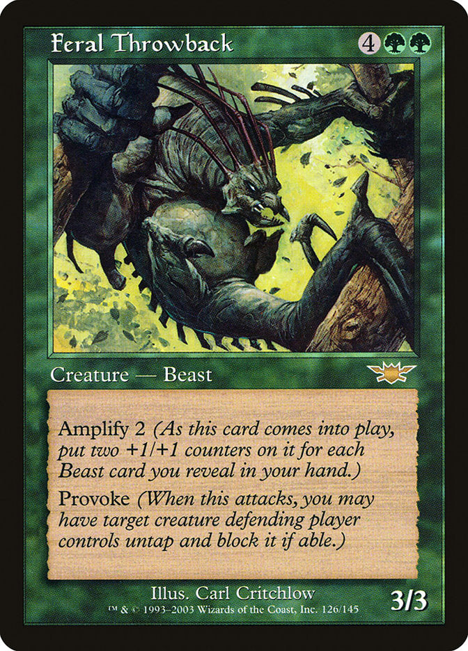 Feral Throwback (LGN-R) Moderate Play