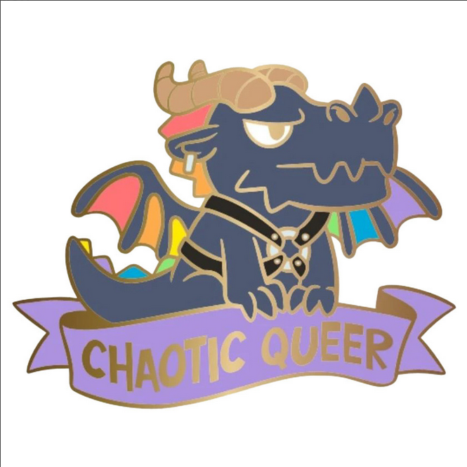 Alternative Alignments: Enamel Pin - Chaotic Queer