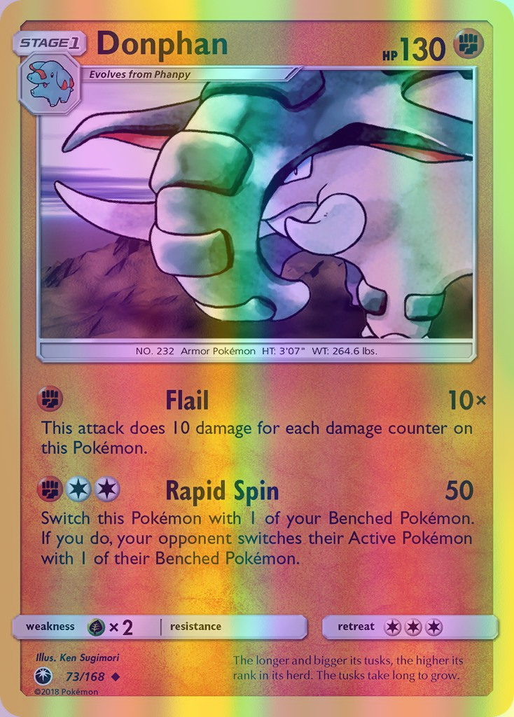 Donphan - 073/168 (CES) Uncommon - Near Mint Reverse Holofoil