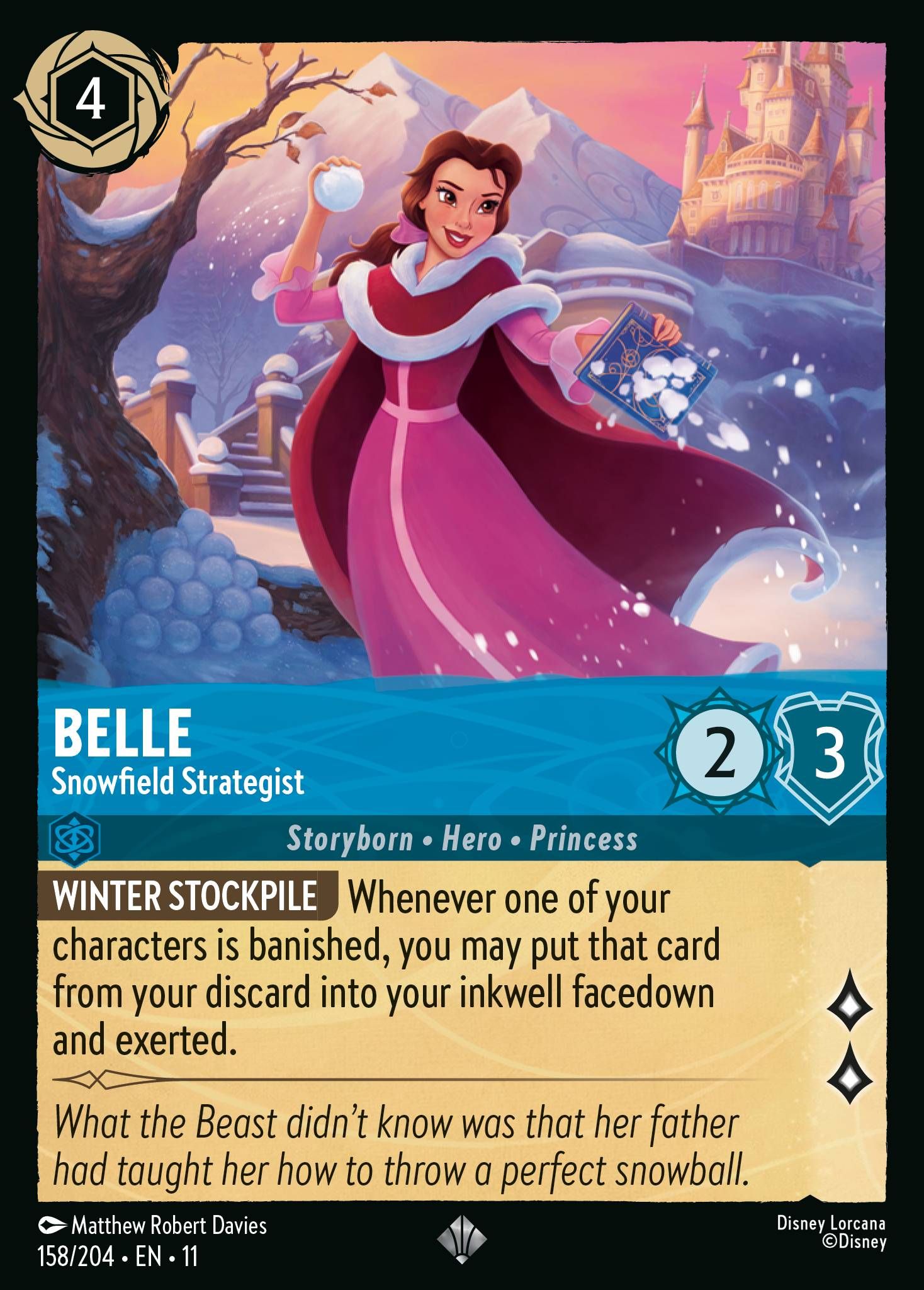 Belle - Snowfield Strategist (158/204 - Winterspell) Super Rare
