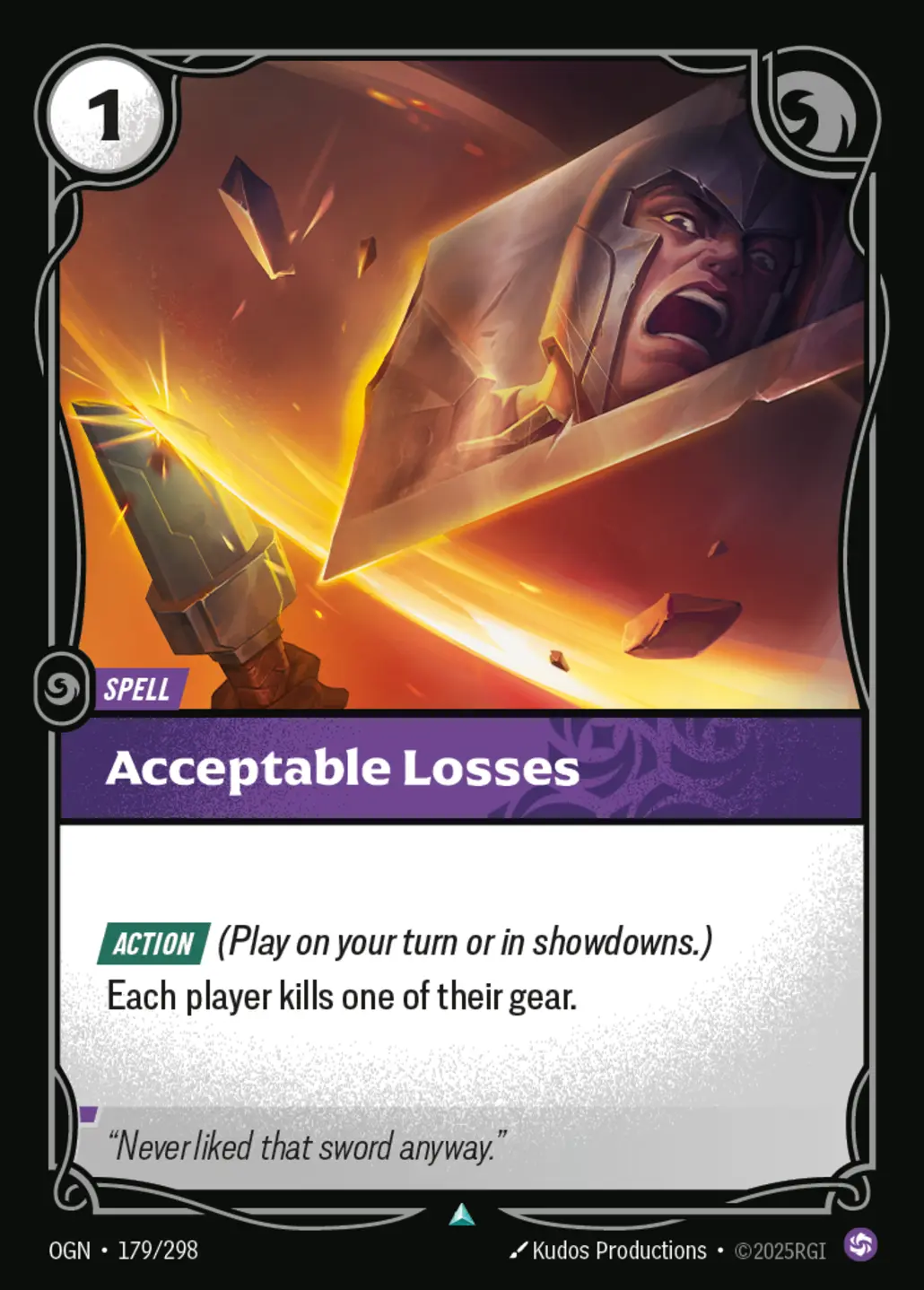 Acceptable Losses - 179/298 (OGN) Uncommon