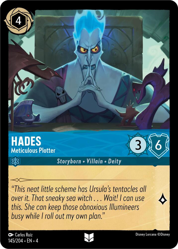 Hades - Meticulous Plotter (Ursula's Return 145/204) Uncommon - Near Mint