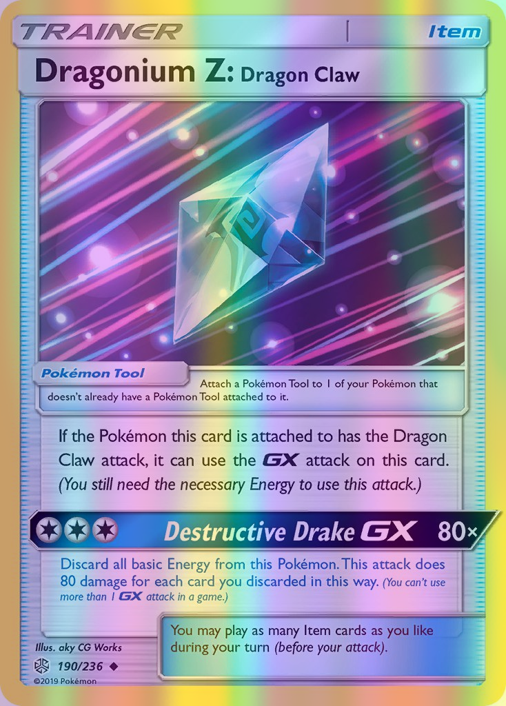 Dragonium Z: Dragon Claw - 190/236 (CEC) Uncommon - Near Mint Reverse Holofoil