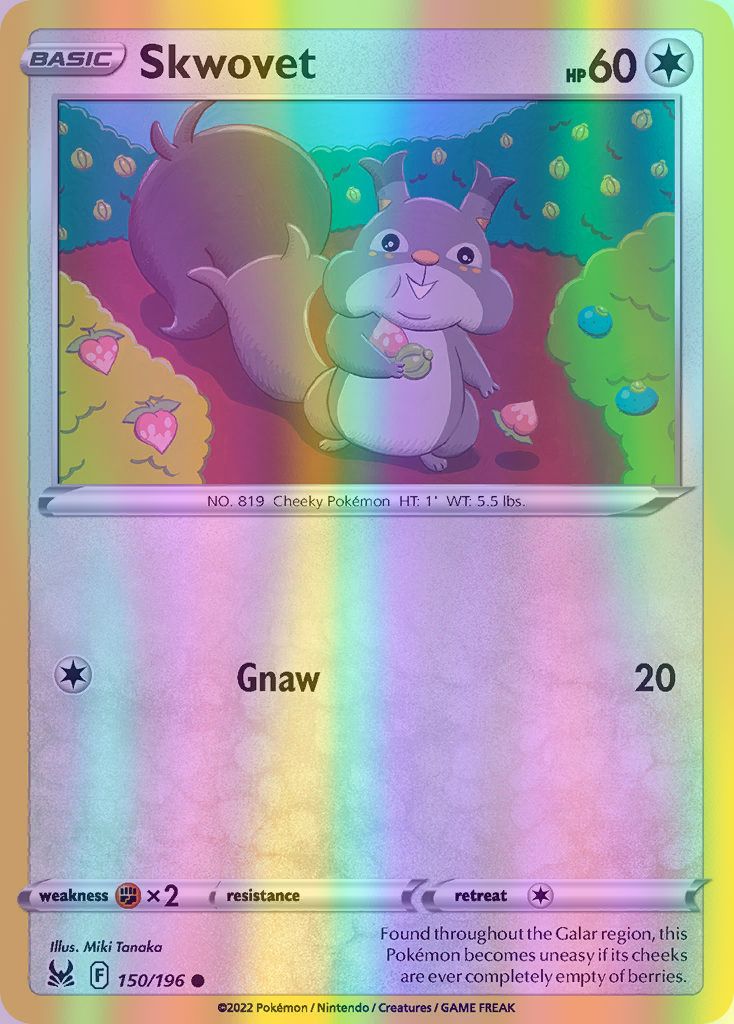 Skwovet - 150/196 (SWSH11) Common - Near Mint Reverse Holofoil