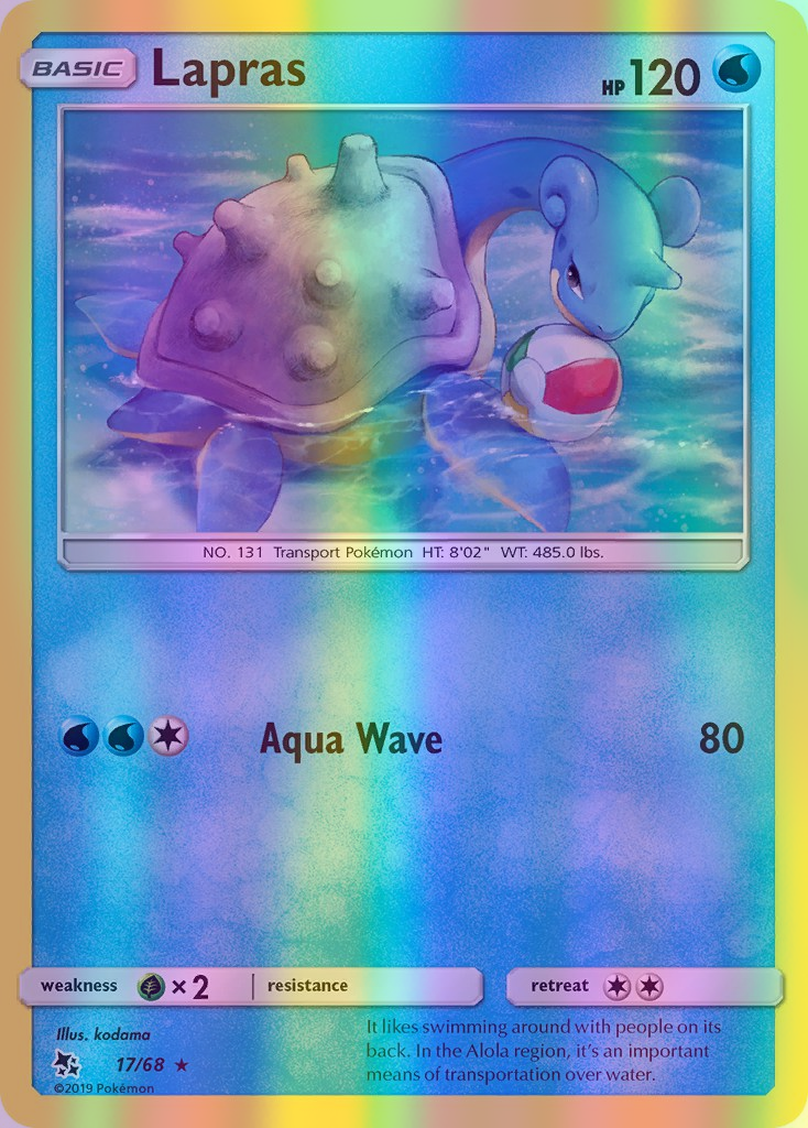 Lapras - 17/68 (HIF) Rare - Near Mint Reverse Holofoil