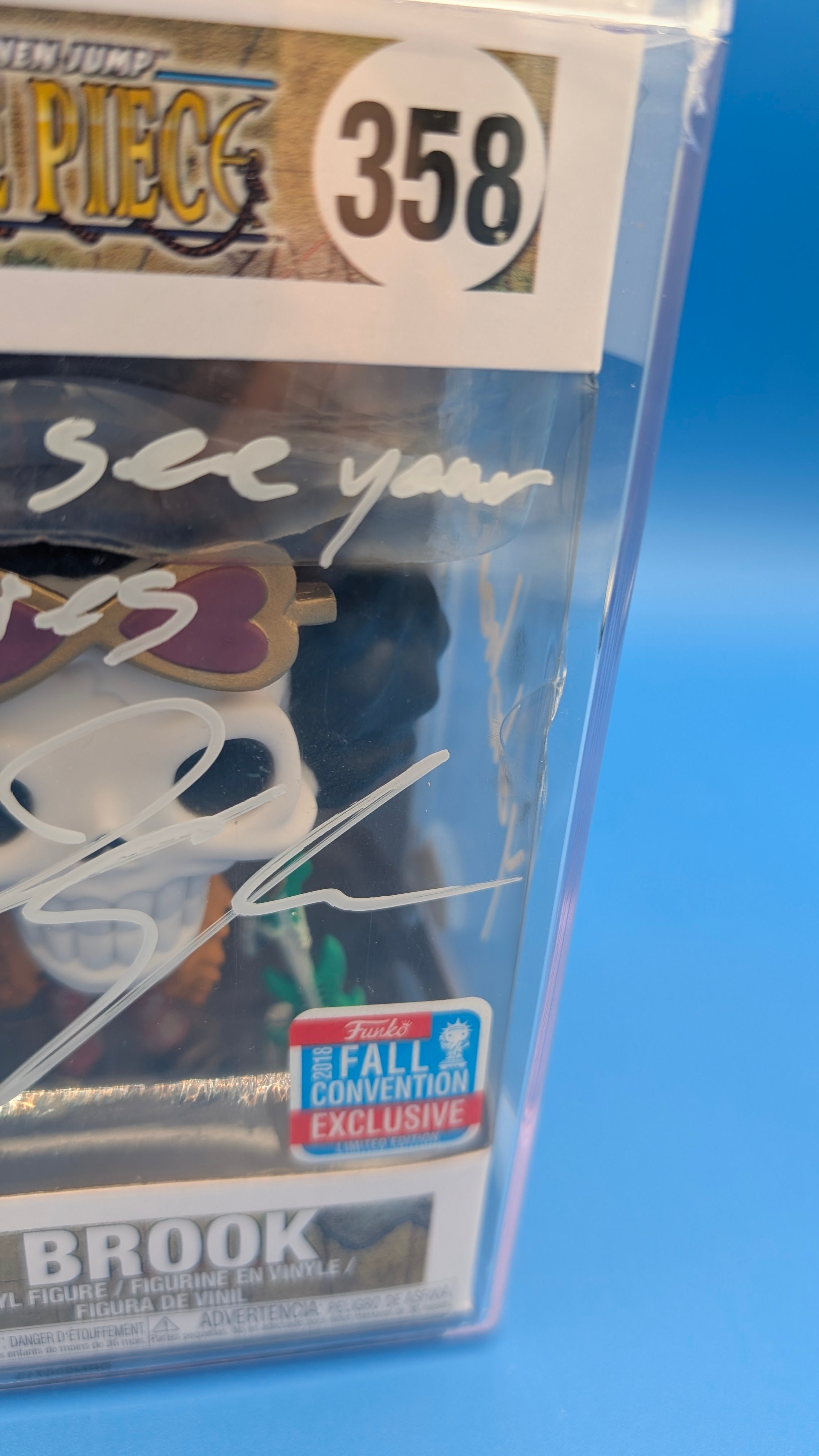 POP Figure: One Piece #0358 - Brook (2018 Fall Convention Exclusive) (Signed by Ian Sinclair) (JSA Certified AS15795)