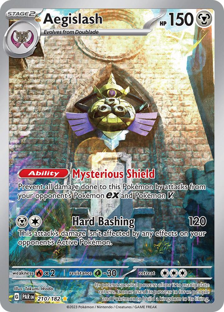 Aegislash - 210/182 (PAR) Illustration Rare - Light Play Holofoil