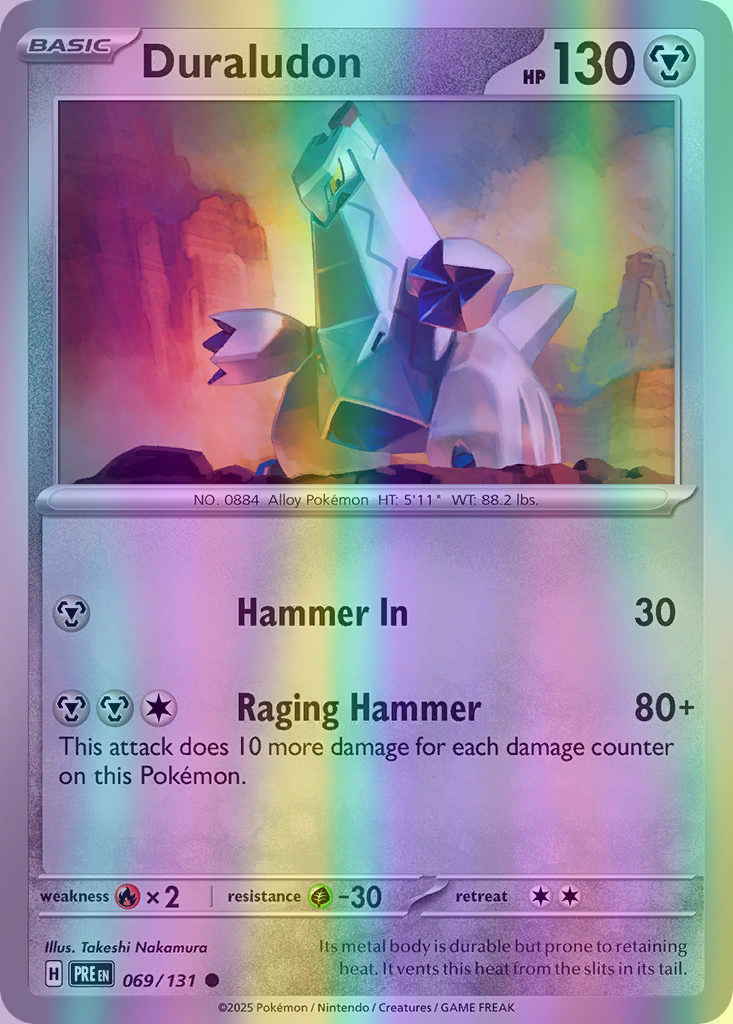 Duraludon - 069/131 (PRE) Common - Near Mint Reverse Holofoil