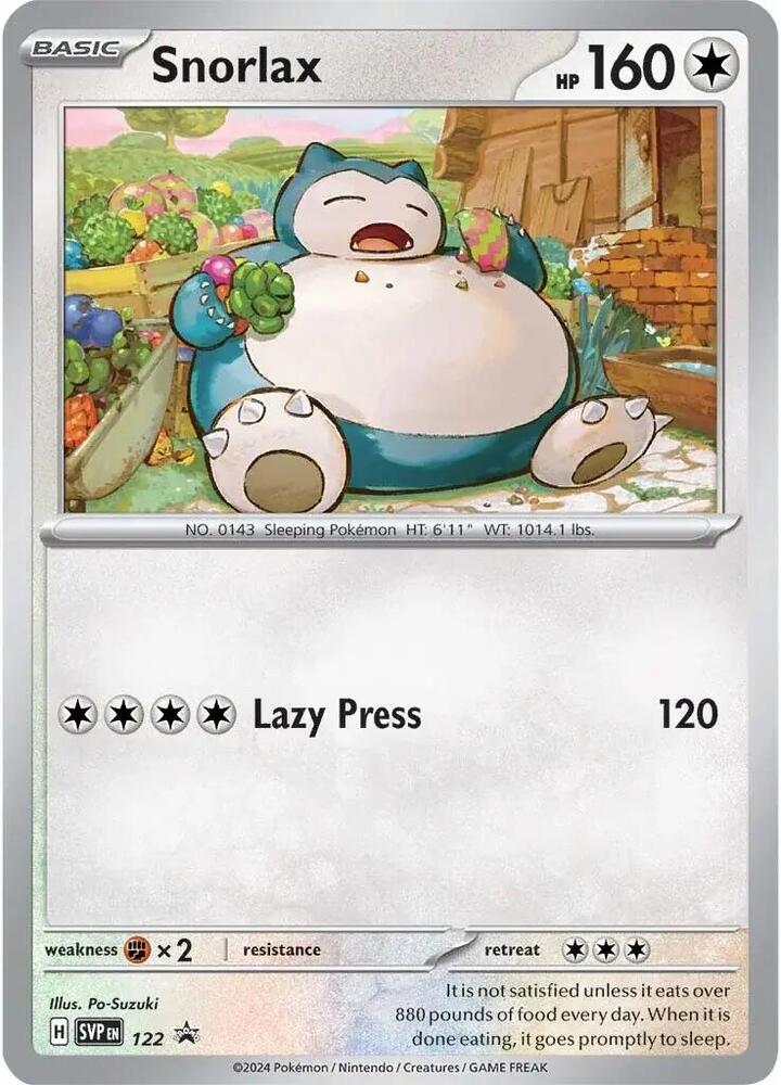 Snorlax - 122 (SVP) Promo - Near Mint Holofoil