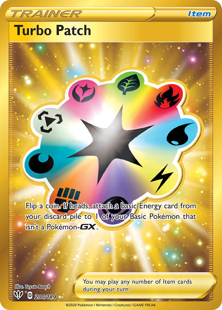 Turbo Patch (Secret) - 200/189 (SWSH03) Secret Rare - Near Mint Holofoil