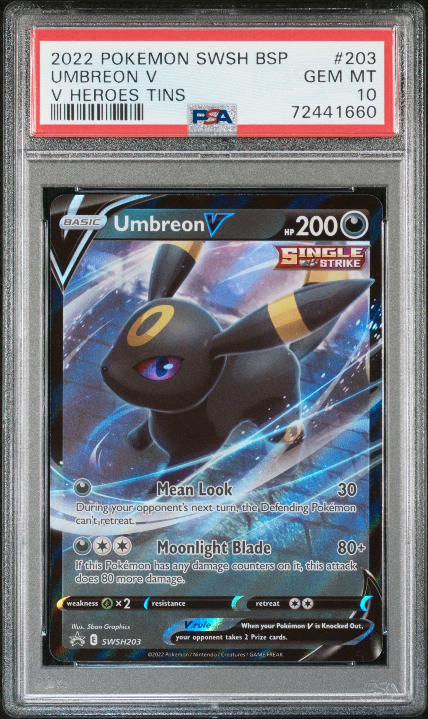 Umbreon - SWSH203 (SWSH:PR) Promo (Graded - PSA 10)