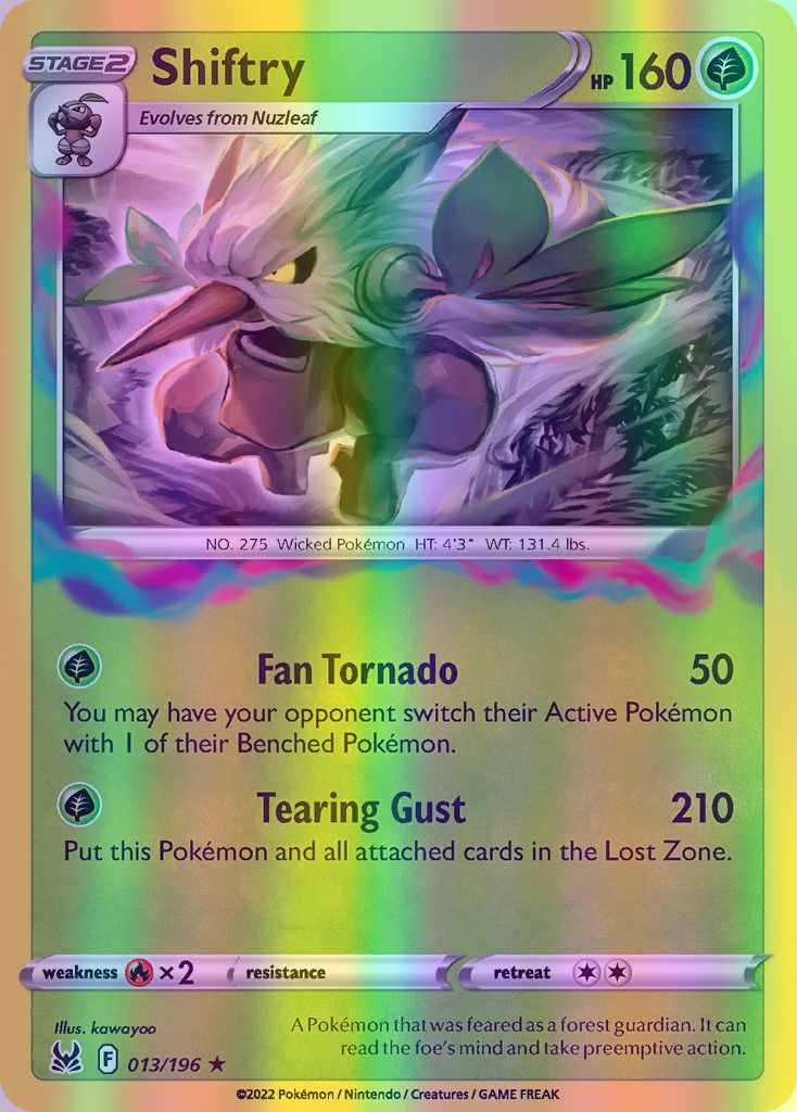 Shiftry - 013/196 (SWSH11) Holo Rare - Near Mint Reverse Holofoil